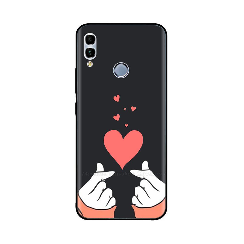 For Huawei P Smart 2019 6.21" Soft Black Silicone Phone Back Cover Case For Huawei P Smart 2019 POT-LX1 POT-LX3 POT LX1 Case Bag
