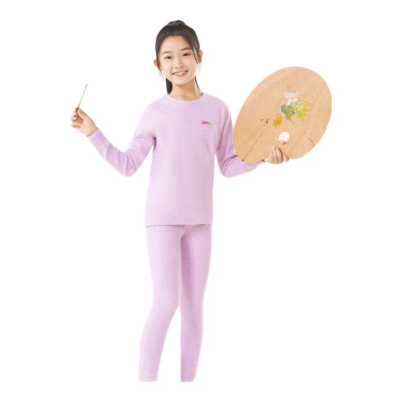 Girls  Fleece-Lined Thermal Underwear Set with Cashmere & Silk Blend 170