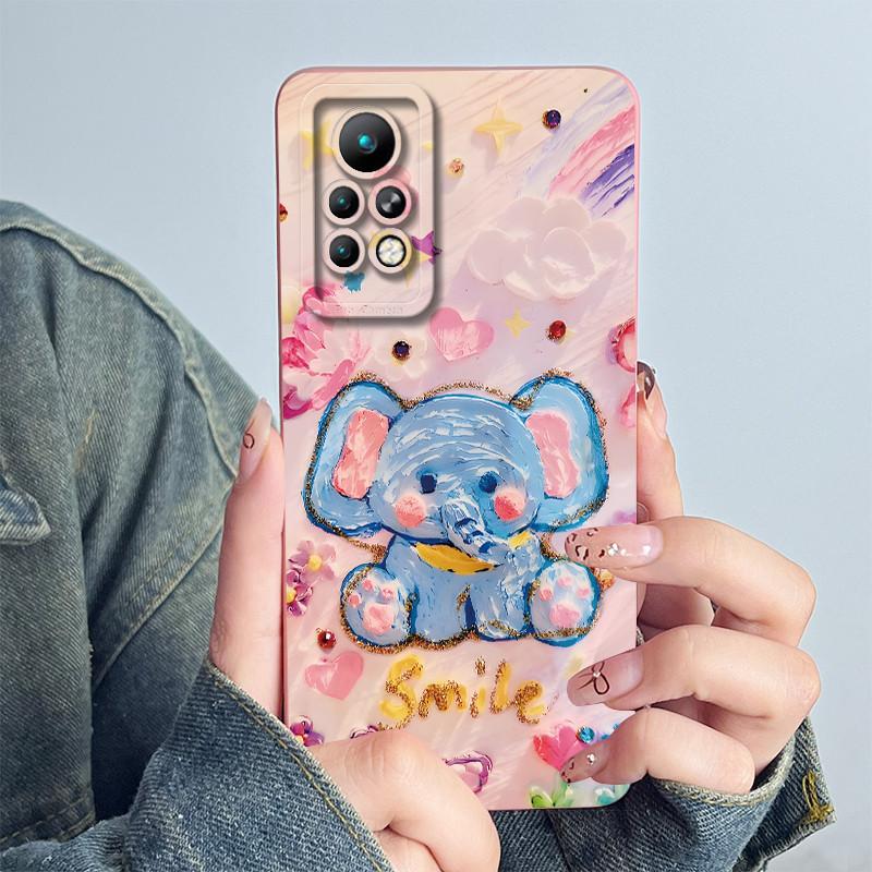 For Infinix Note 11 Pro X697 / Note 11s X698 Phone Case Cover Silicone Sweet Painted Shell Cartoon Funda Printed Casing Coque
