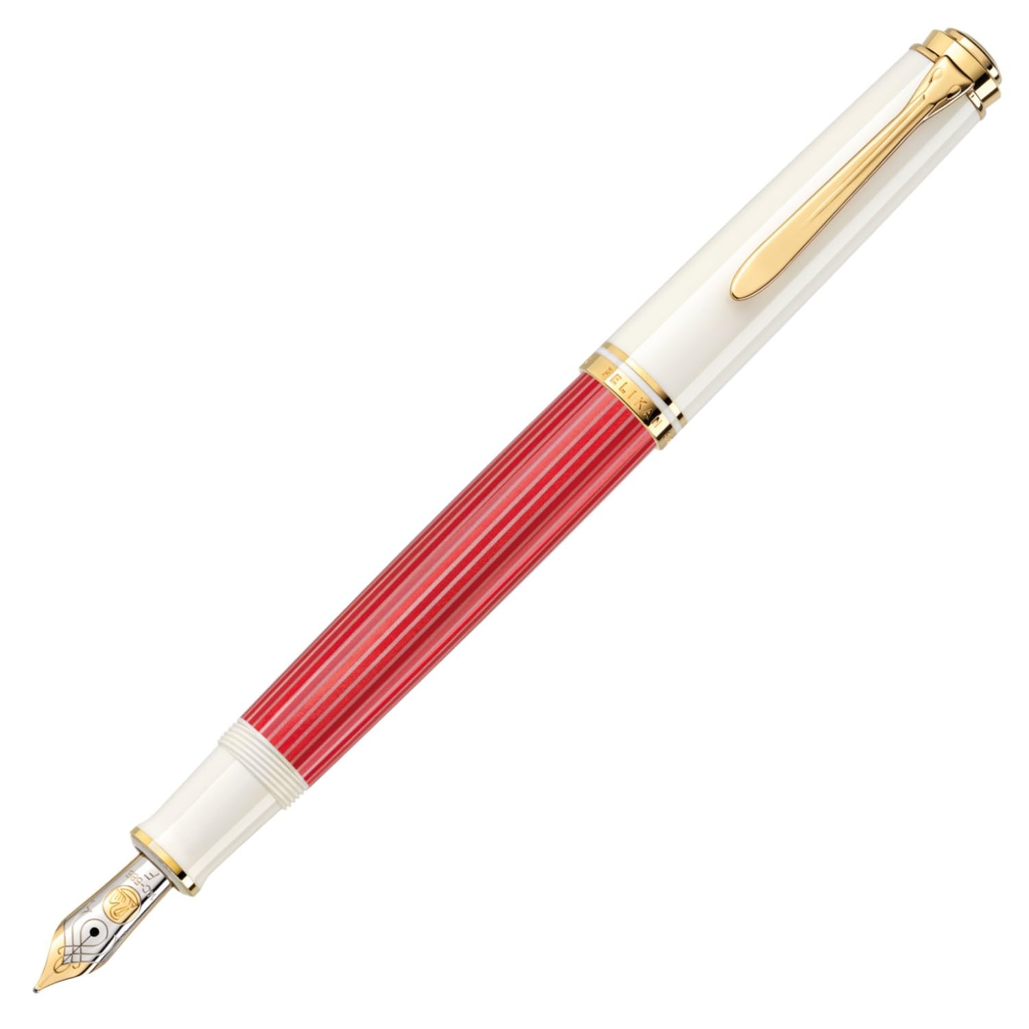 

Pelikan M600 EF Extra Fine Fountain Pen in Red and Limited Officially Imported Souverän White, Edition,