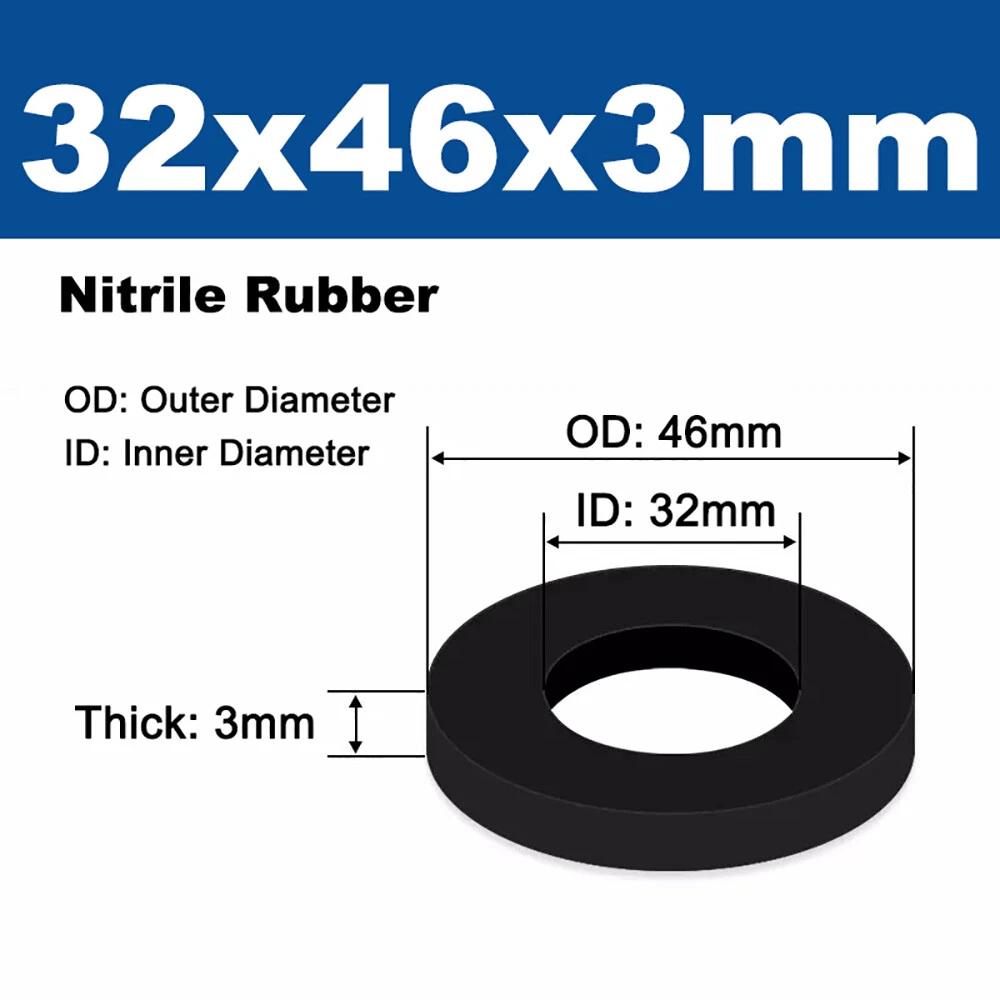 1/8" 1/4" 3/8" 1/2" 3/4" ~ 2" BSP NBR Nitrile Rubber Washing Machine Shower Hose Washers Gaskets SealsWasher Thick 1.4mm-3.5mm