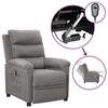 VidaXL Electric Recliner Light Grey Fabric 3098963