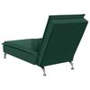 Massage Chaise Lounge with Neck Roll Dark Green Velvet