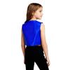 Costume da Bambina Anni '70 Disco Paillettes Lucide Girocollo Top Metallizzato Senza Maniche