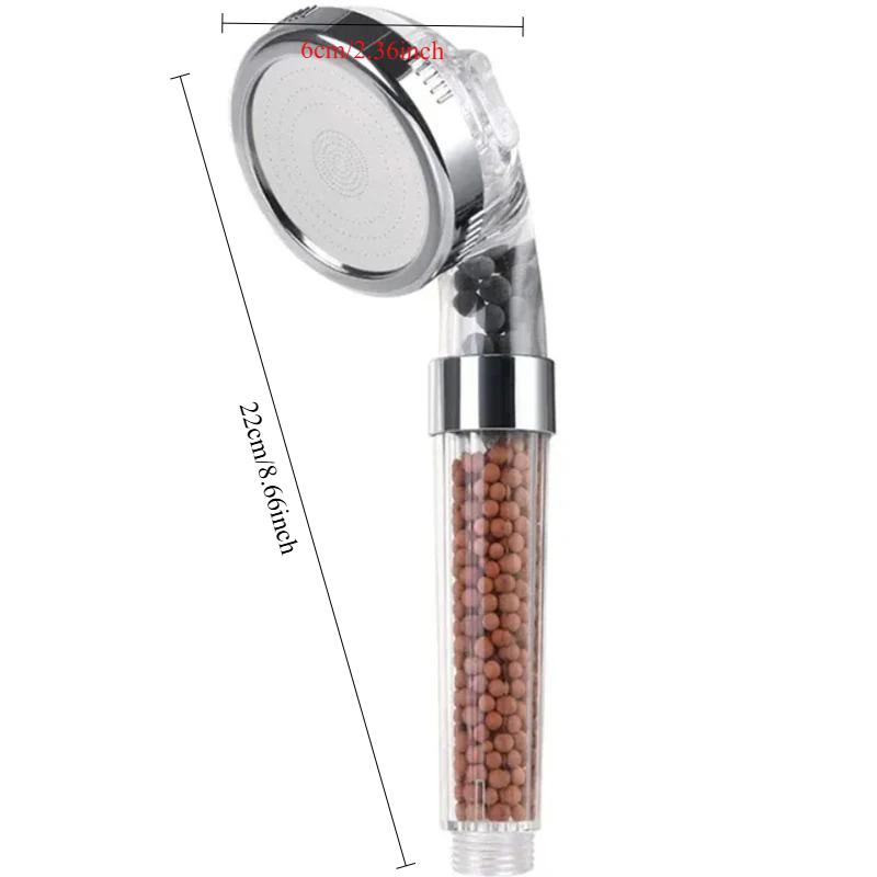 Functions High Pressure SPA Shower Head Water Saving Handheld Rainfall Bathroom Accessory Anion Filter Shower for Bathroom Decor