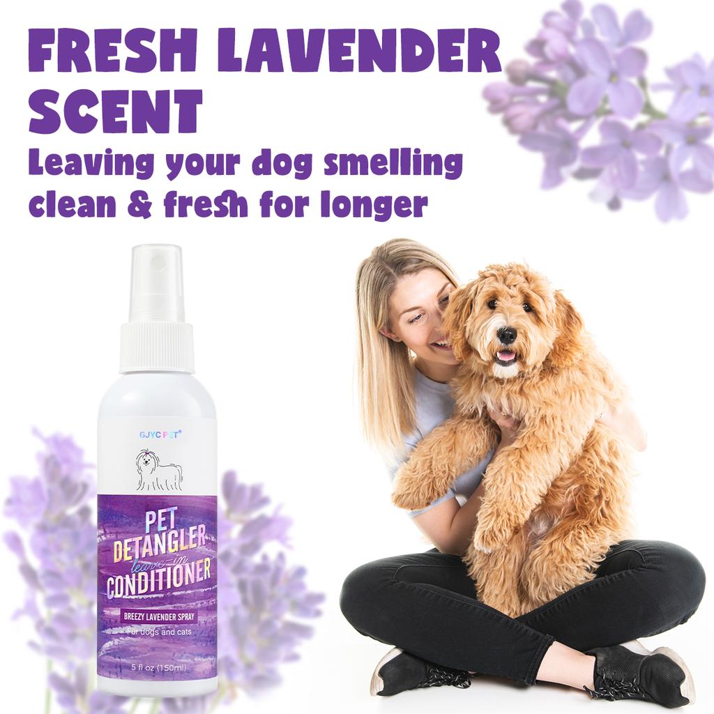 Lavender Pet Hair Detangling Spray Stain Removal Leave-In Conditioner Softens Knotty Fur For Cats And Dogs
