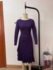 Women's Elegant Round Neck Knit Long Sleeve Dress - Spring & Autumn Evening Gown