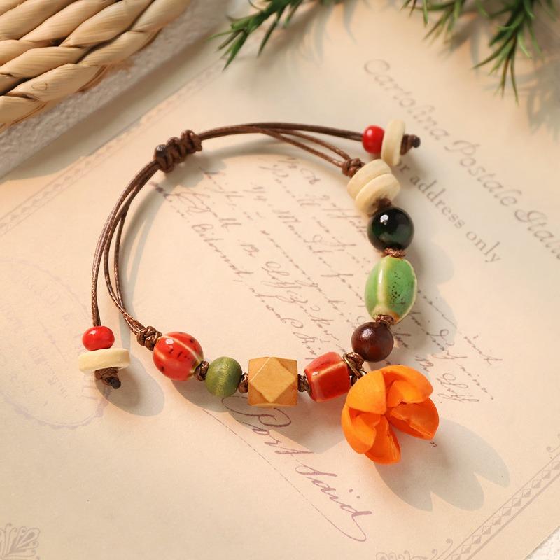 Retro Natural Plant Fruit Bracelet Hand Woven Acorn Hand Rope Women's Niche Literary Bracelet