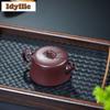 120ml Eleganta Yixing Lila Lerkannor Mästare Handgjorda Bambubladskanna Rå Malm Lila Lera Vattenkokare Kinesisk Zisha Teservis Hantverk