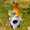 Gnome Statue Bird House Weather-proof Outdoor Garden Yard Hanging Bird House Outside Hummingbird Feeder Decoration