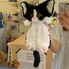 Cartoon Plush Big-Eyed Cat Pencil Case Super Soft Fun Doll Large Capacity Pencil Bags Multi-Functional Stationery Storage Bag