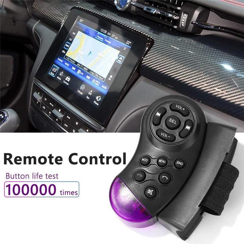 11-key car steering wheel remote control, battery-powered, with MP3/DVD stereo audio buttons, suitable for wireless control of car DVD radios