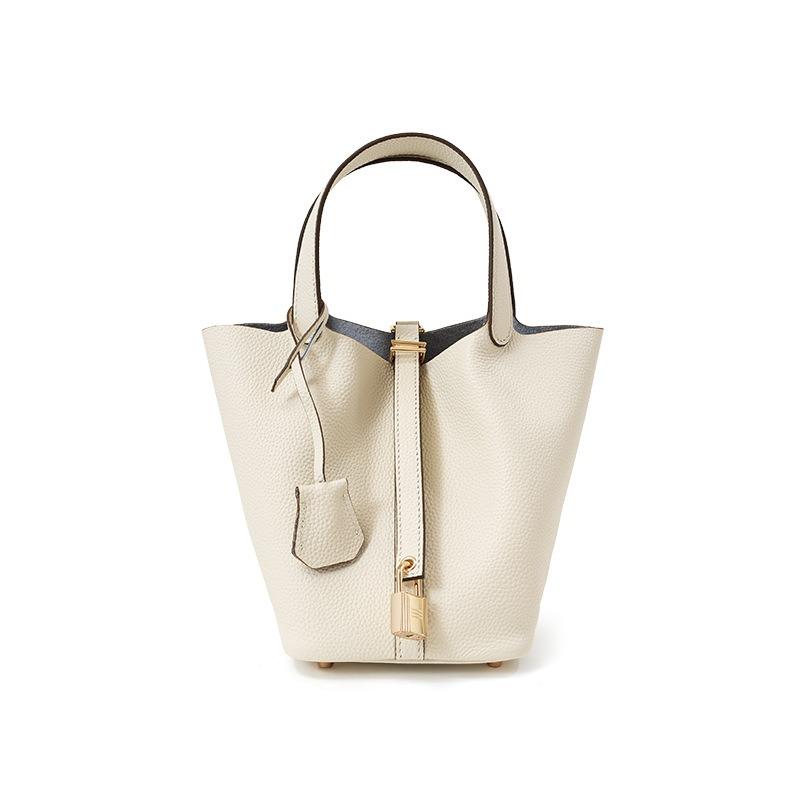 New bucket bag vegetable basket bag handbag premium leather women's bag