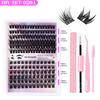 Diy Single Cluster False Eyelashes 126 Clusters Large Capacity Glue Tweezers Set Combination Eyelashes