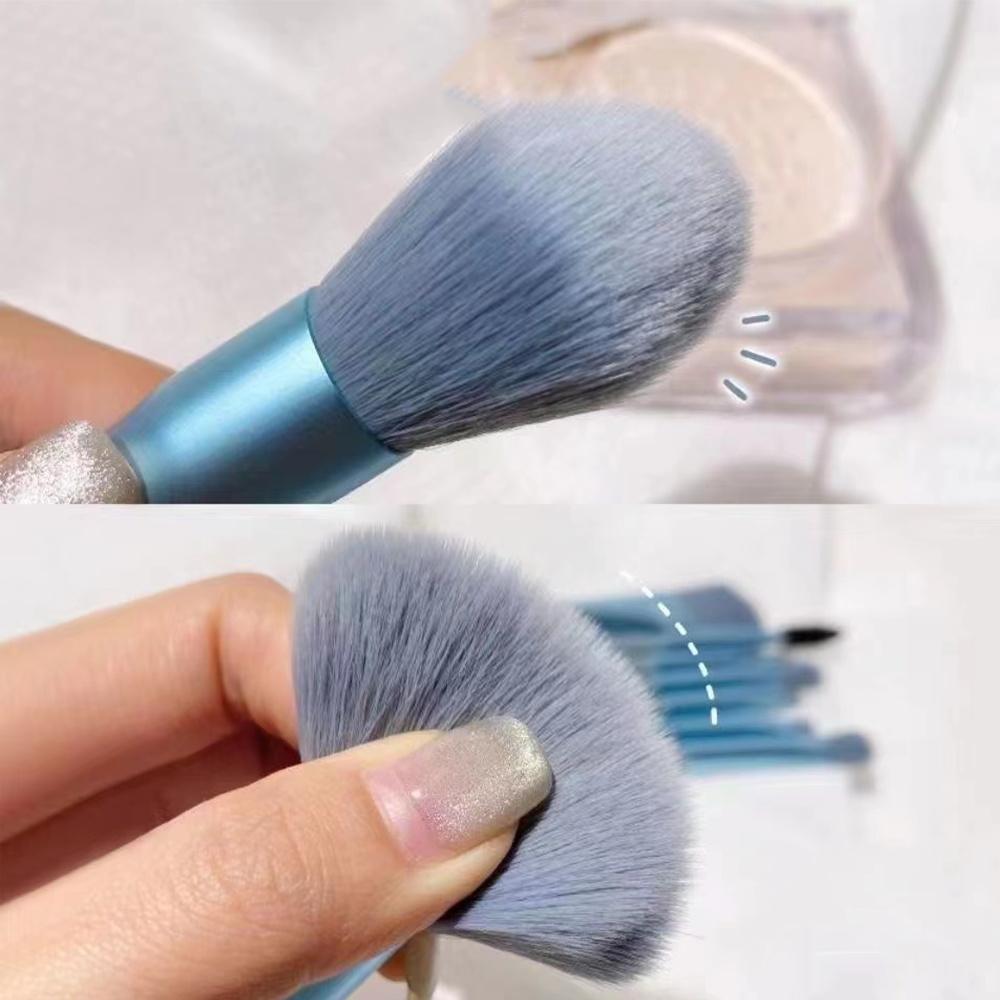 8pcs Makeup Brush Kit with Portable Storage Pouch Multifunctional Beauty Brushes Set Tools 26 Wreath Letters Pattern