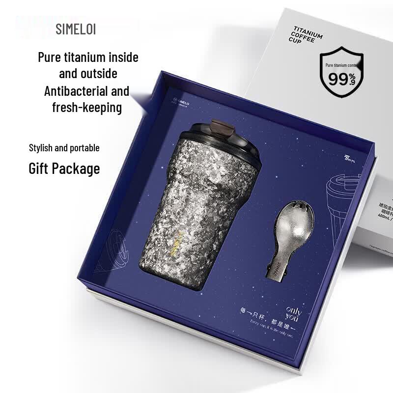 SIMELO Pure Titanium Fresh Brew Coffee Cup 400ml