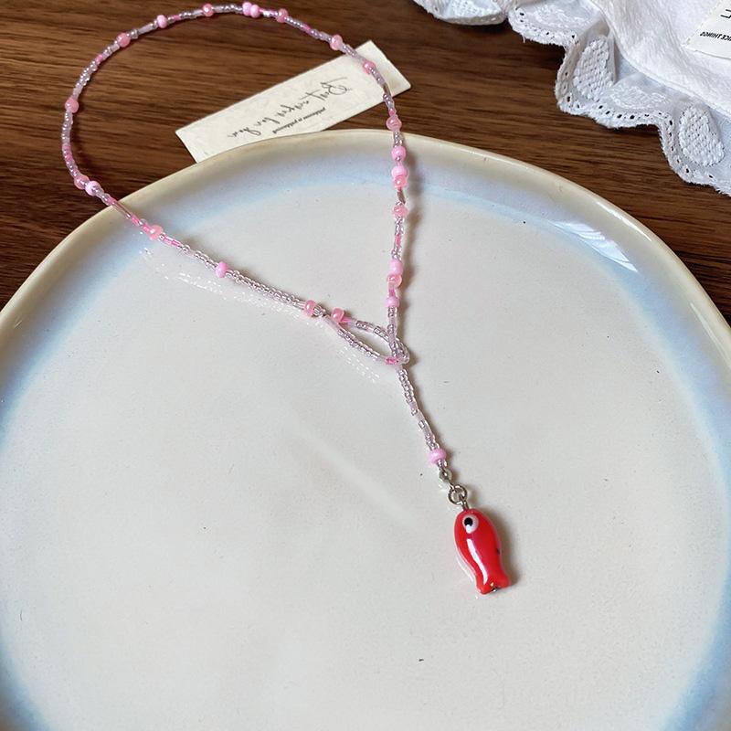 Oceanic Shell Starfish Conch Pendant Necklaces for Women Adjustable Rope Collarbone Chains Necklace Seaside Holiday Jewelry V