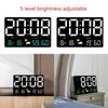 Large Digital LED Wall Desk Clock Calendar with Alarms,Temperature Thermometer for Bedroom Room Table