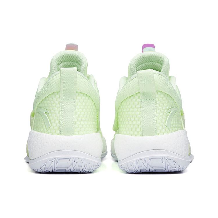 Anta Sweep 4 Durable Rebound Low Basketball Shoes Men Sneakers White Green 112231608-4