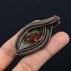 Dragon Blood Jasper Gemstone Pure Copper Wire Wrapped Designer Handmade Pendant Jewelry For Her