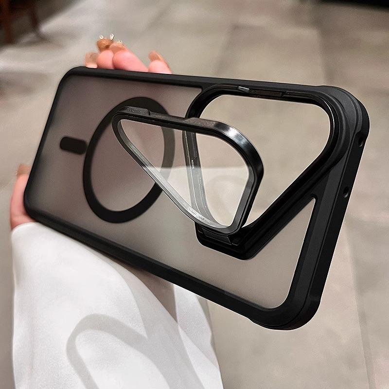 Applicable To Huawei Pura70pro Mobile Phone Case New Lens Frame Bracket P70Pro   Magnetic Matte Anti Fall
