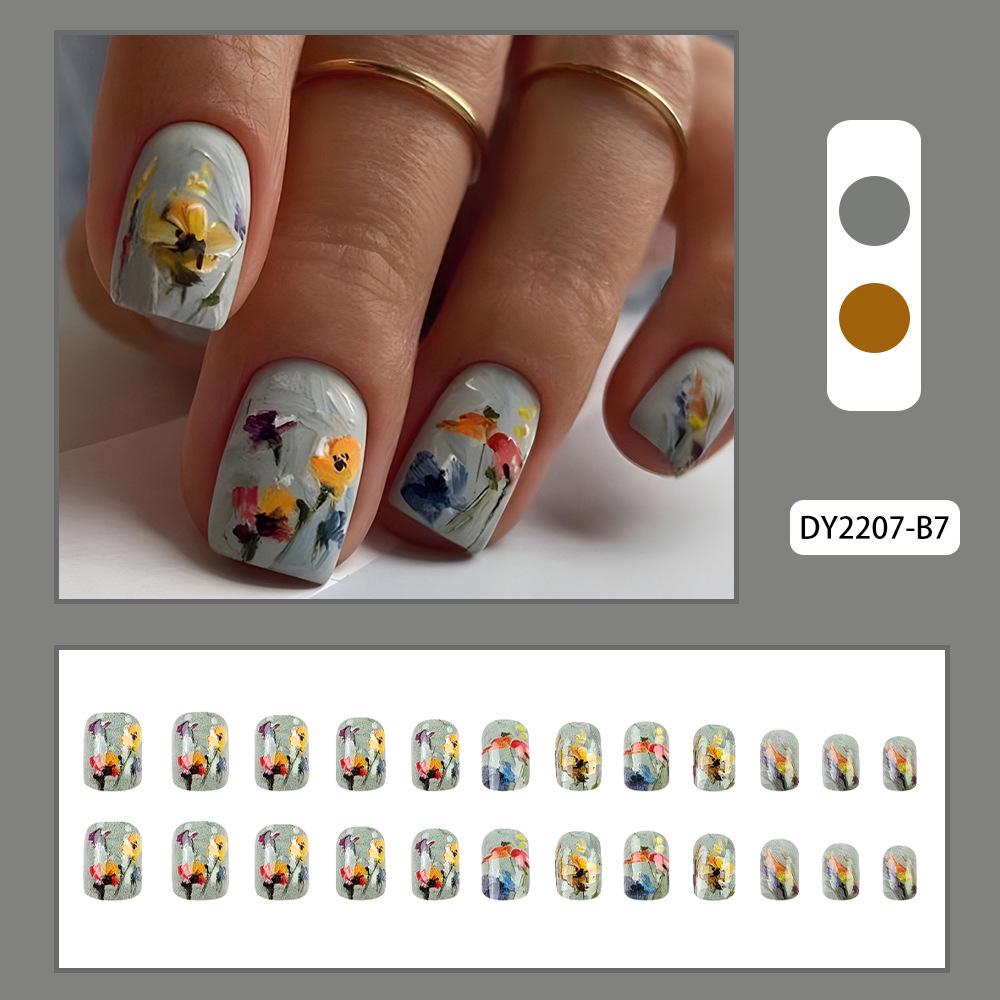 French Rhinestone Handmade Press-On Nail Tips