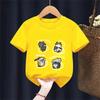 Cat Coffee Pure Cotton Trendy Summer Kids Short Sleeved T-shirt Boy/Girl Original Mocha Latte Cat Three Flowers Fun Cat Tees