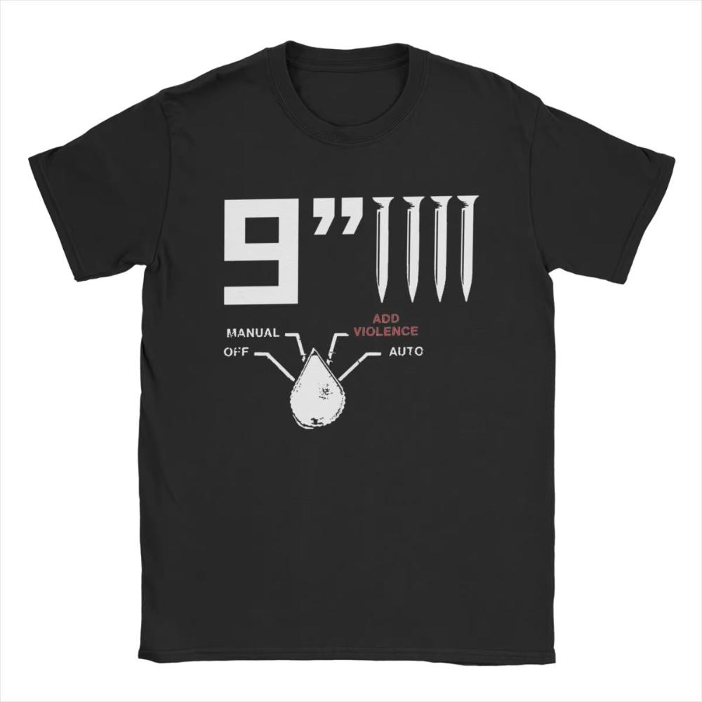 

Hot Sale Unisexs Women NIN Nine Inch Nails Printed T Shirt Pure Cotton Tops Novelty Short Sleeve Crewneck Tees New Arrival TShirt M