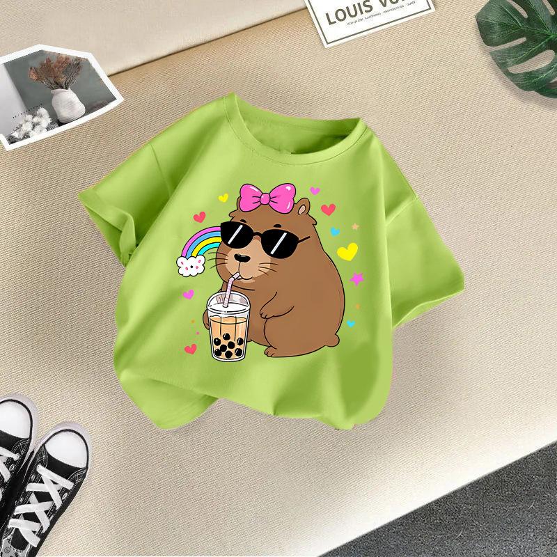 Children's Casual Short-sleeved T-shirt - Summer Girls' And Boys' Fashionable And Cute T-shirt