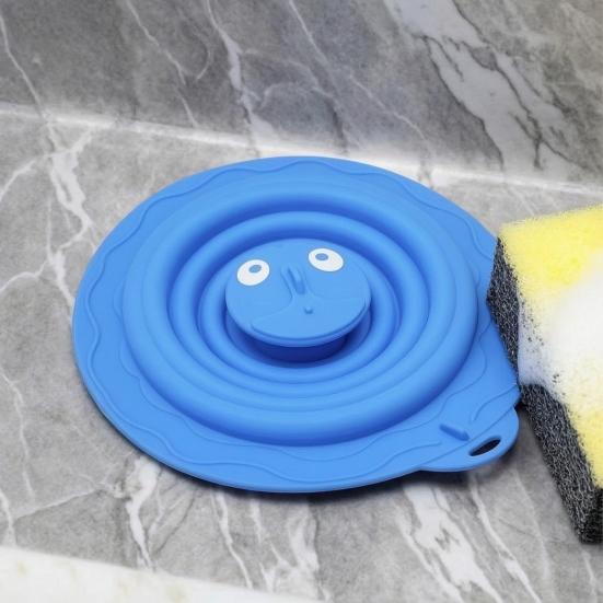 Spülbecken-Verstopfer Extra Groß Flexibles Silikon-Abflussabdeckung Geruchshemmend Insektensicher Cartoon-Design Schnelle Entwässerung Spülbecken-Abflussreiniger