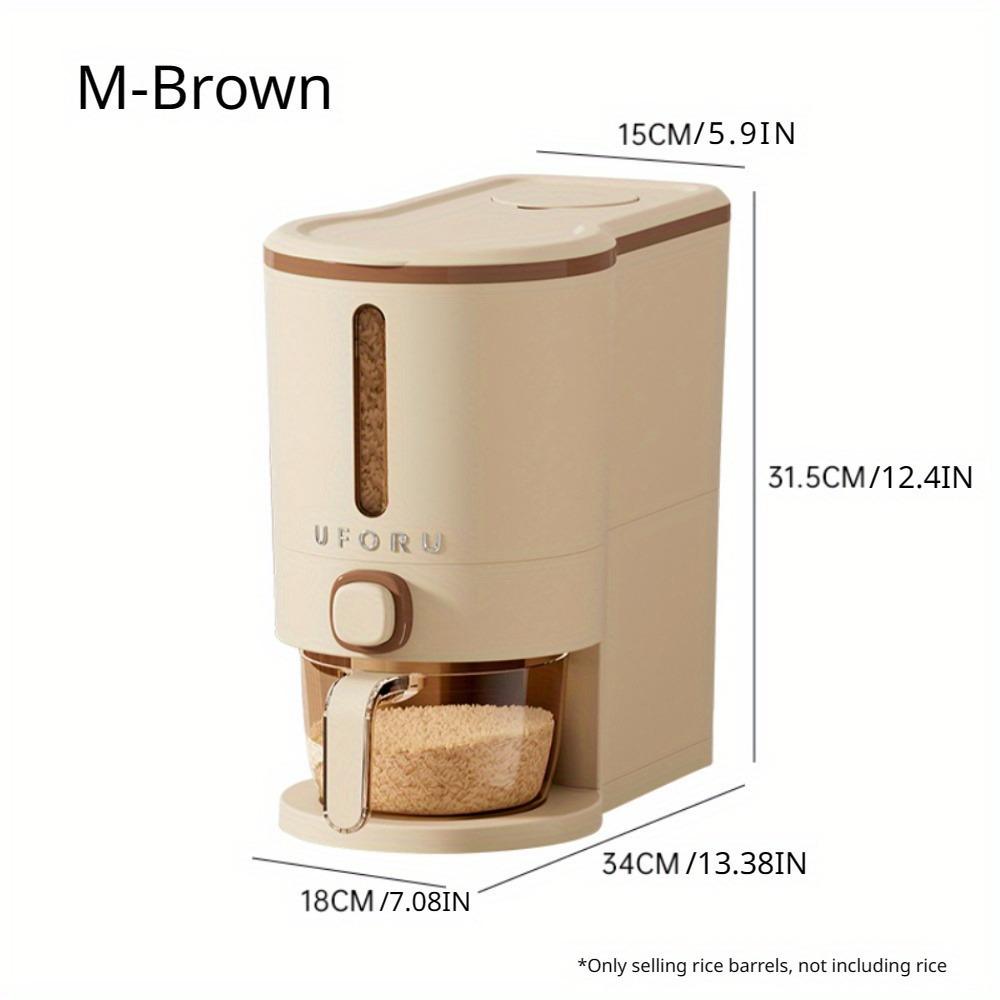 22.05LB Large Rice Container, Airtight Grain Storage Bin for Kitchen Pantry, Heavy-Duty Plastic, Family-Sized.