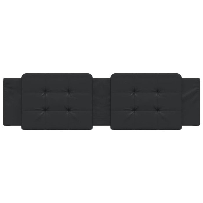 VidaXL Coussin de Tête de Lit, Oreiller Rembourré de Tête de Lit, Accessoire de Lit de Chambre à Coucher Intérieur, Noir 180 374873
