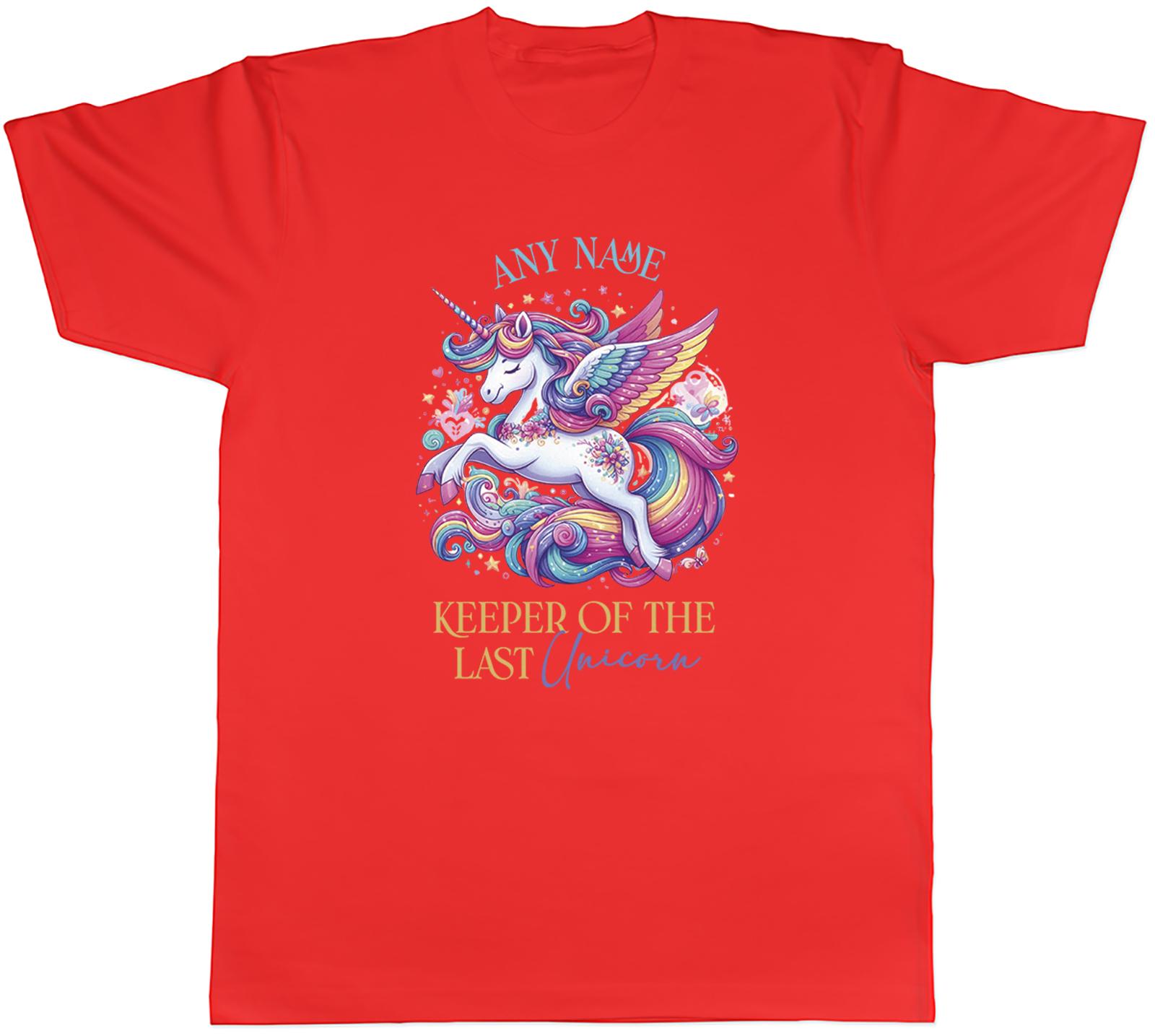 Personalised Any Name Keeper of the Last Unicorn Unisexs TShirt Tee Gift Top S