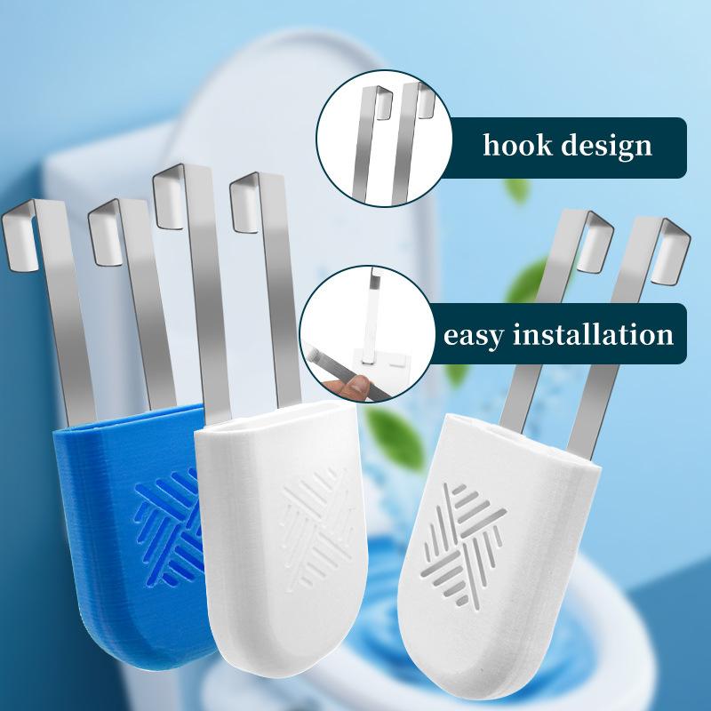 Toilettenspülkasten-Reiniger-Tablettenhalter, Hängende Anti-Verschmutzungs-Halterung für den Spülkasten, Badezimmer-Reinigungswerkzeug-Zubehör, Neu