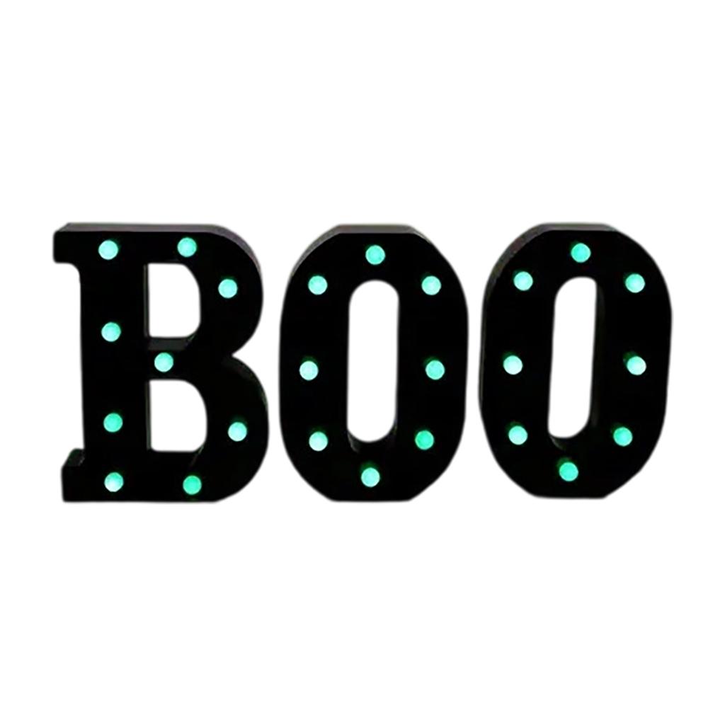 LED Halloween Letter Lights Festival Luminous Letter Horror Desktop Scene Layout Atmosphere Props Decoration Lights, Desktop Ornaments