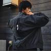 DRIPX Trendy Black Patterned Embroidered Jacket Y2K Men and Womens Street Style Loose Oversized Casual Jacket with Decorative Details