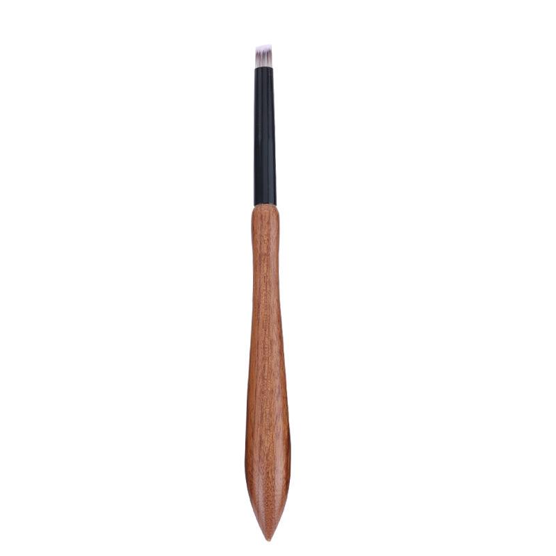 Japanese Sandalwood Nail Art Brush Set - 12-Piece Gourd Handle Wood Rods for Gel Polish and Liner Art