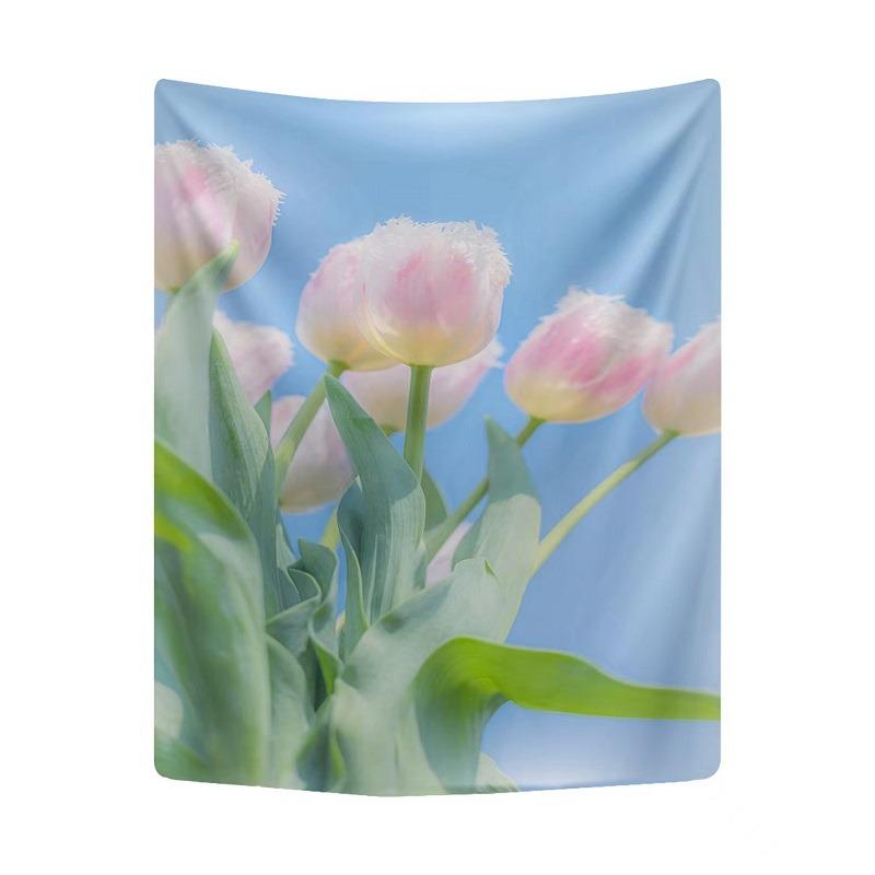 Tulip Flowers Wall Decor Tapestry Home Living Room Tapestry