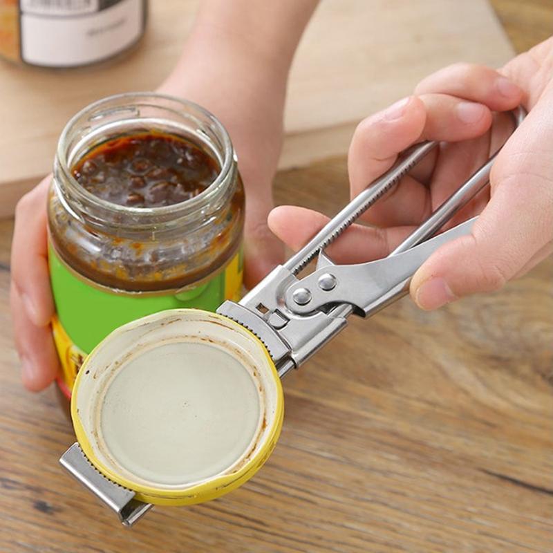 Adjustable Multifunctional Stainless Steel Can Opener Jar Lid Kitchen Grippers
