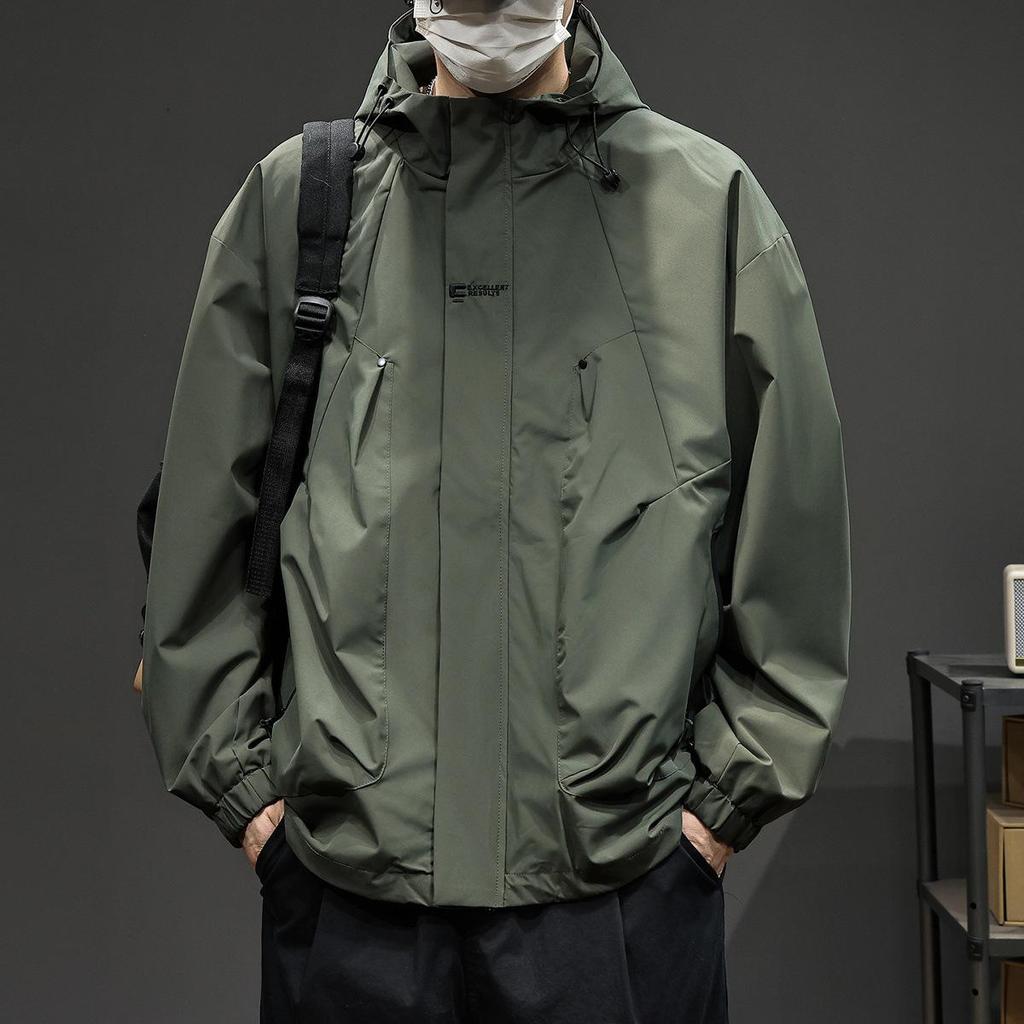 Men's Windproof Outdoor Shell Jacket - 2025 Autumn/Winter Thickened Cotton Casual Workwear Outerwear