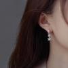 925 Sterling copper Exquisite Flower Zircon Earrings Are Fashionable And Elegant Suitable For Women To Wear Zircon