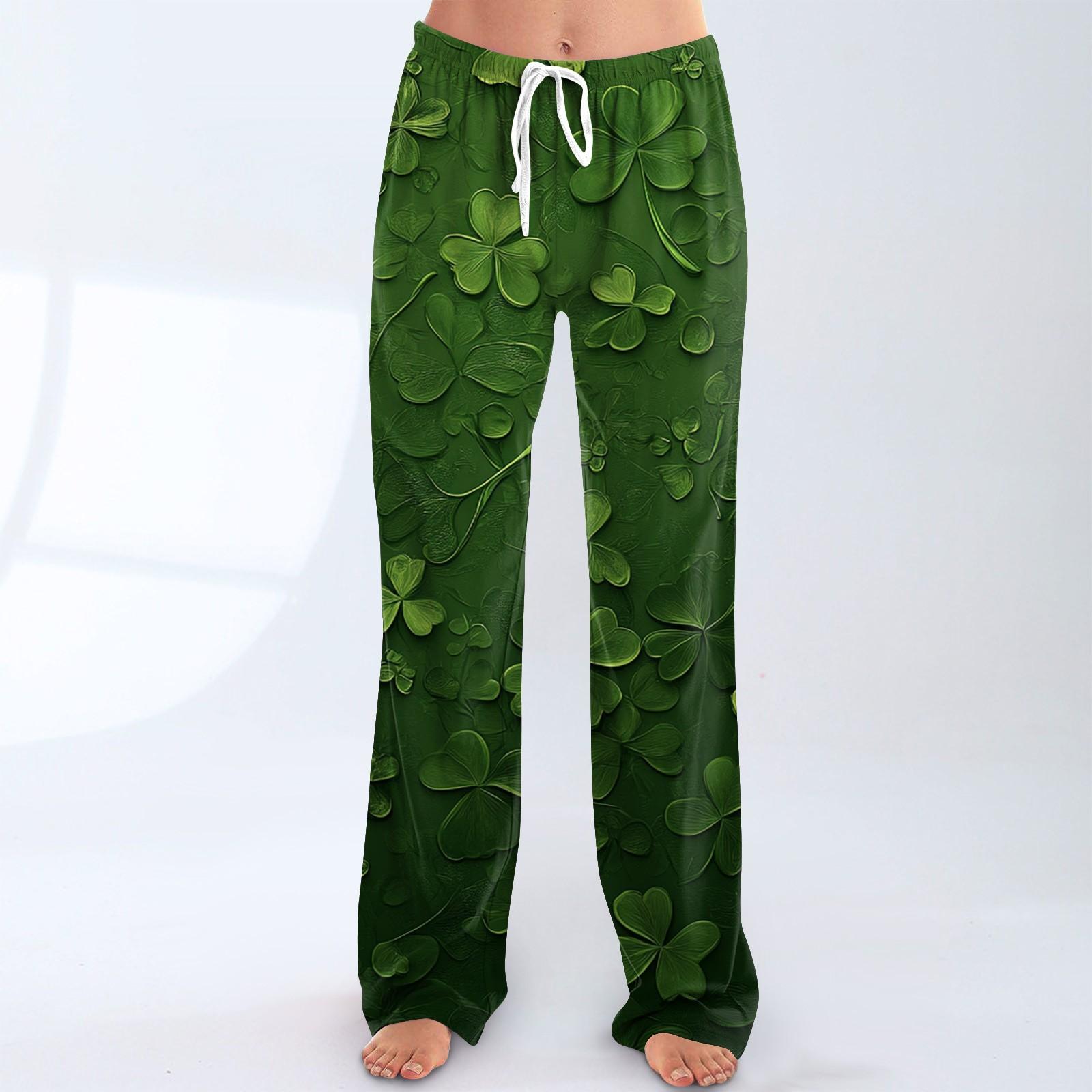 

Женские пижамные штаны, одежда для сна, повседневные брюки с принтом и эластичным поясом, удобные прямые свободные брюки для йоги S