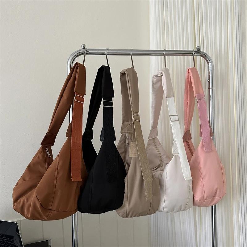 Casual Oxford cloth Women Bags Shoulder Bag Woman Crossbody Bag Hobo Bags Dumpling Bag Large Capacity Female Half Mo Totes