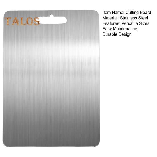 Stainless Steel Cutting Board Heavy Duty Chopping Board Non-Slip Design Easy To Clean Surface Scratch-Resistant Various Sizes Available Kitchen