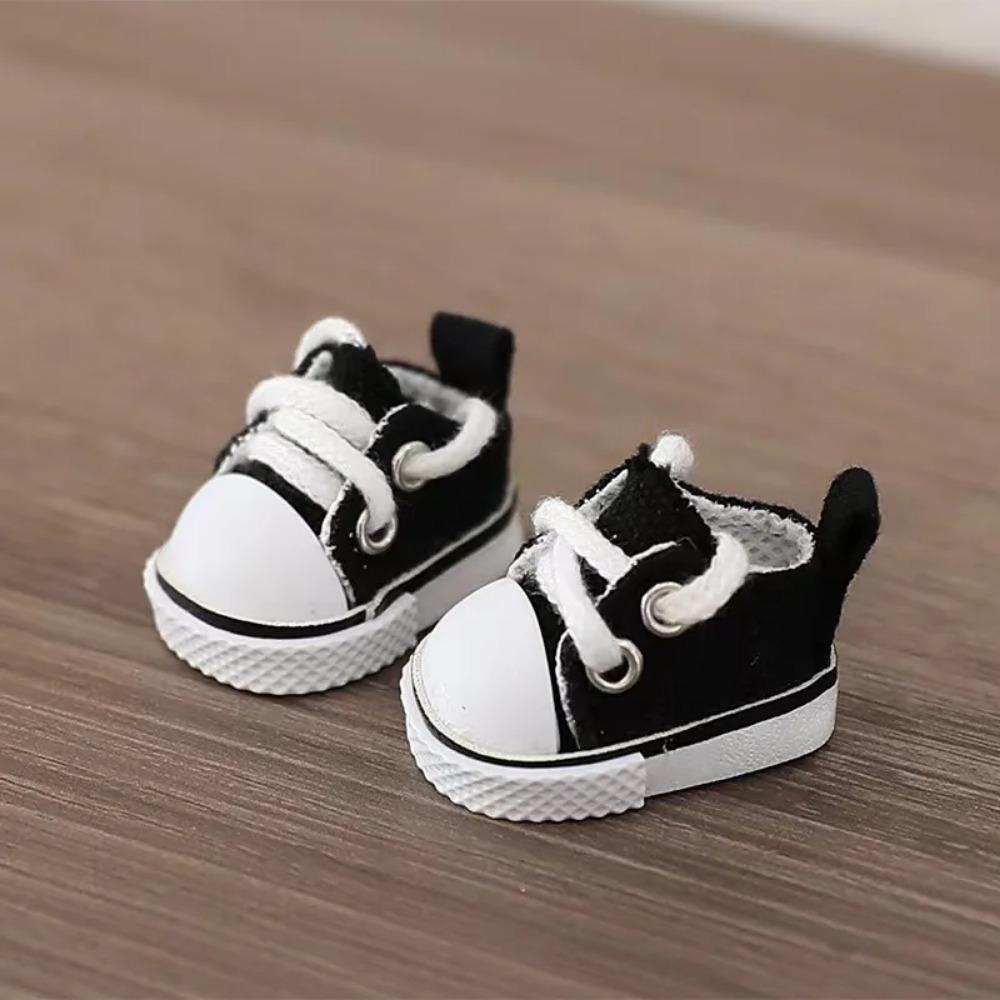 Labubu  Shoes (4*1.8cm) Doll Sneakers ,for 17cm Macaron Plush and 15cm EXO Cotton Doll and 1/6 BJD Doll Clothes Shoe Accessoires