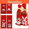 Festive Santa Wine Bottle Bag Cover For Merry Christmas Dinner Party Decor