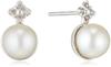 ESTELLE June Birthstone K10 White Gold Akoya Pearl Earrings (0242-0589-0019-0000)