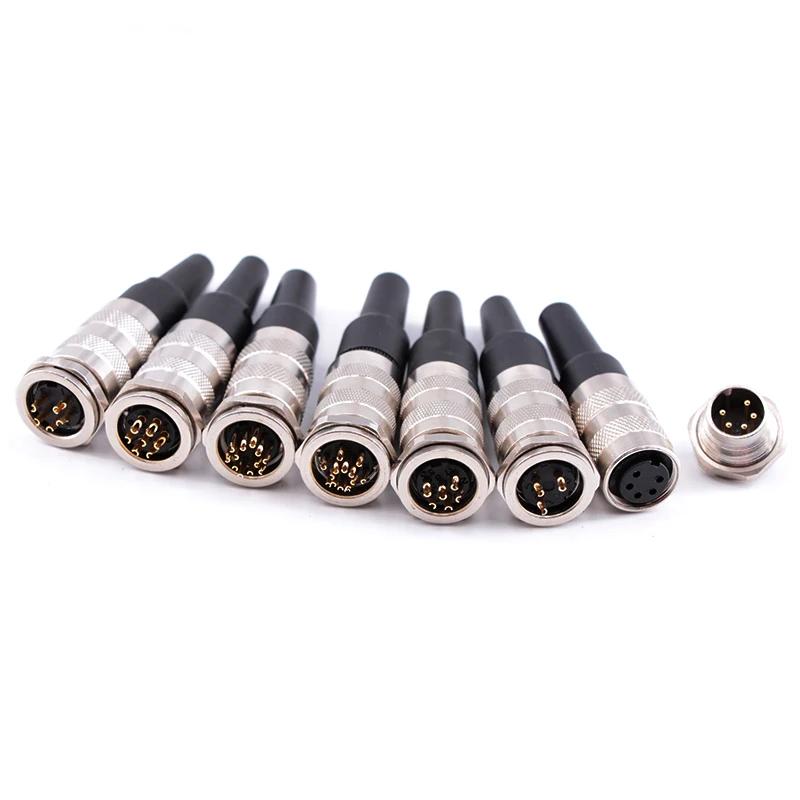 J09 Waterproof Female Plug Male Socket Aviation Connector M16 2 3 4 5 6 7 8 12 14 16 19 24 Pin Quick Sensor Signal Adapter