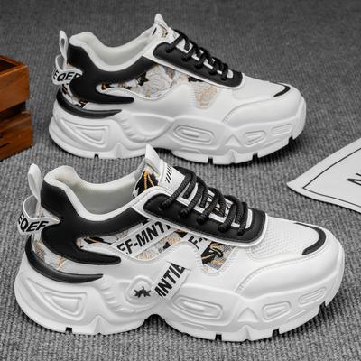 Men's Shoes 2025 New Summer Mesh Breathable Explosion Youth Sports Shoes Casual Thick-soled Soft-soled Dad Shoes Men