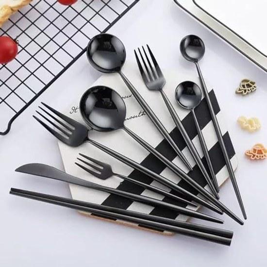 Cutlery Set 10-piece Chopsticks Knife Fork Spoon 2 People Dinner Titanium Coating Stainless Steel Mirror Finish Dishwasher Safe Available Multiple 10
